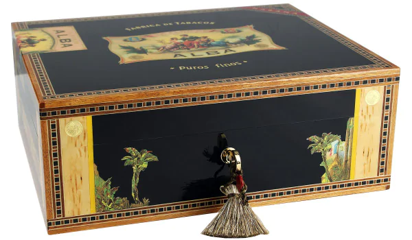 Elie Bleu Flor de Alba Black Sycamore Humidor 75 πούρα εικόνα 11