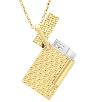 S.T. Dupont Χρυσό Κολιέ Aναπτήρας K27067CH