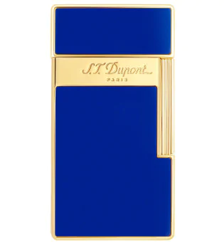 S.T. Dupont Biggy Αναπτήρας Μπλε Λάκα Κίτρινο Χρυσό 025005