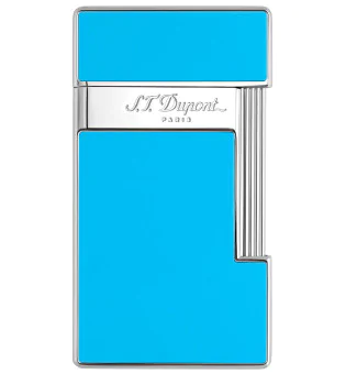 S.T. Dupont Slimmy Αναπτήρας Γαλάζια Λάκα και Χρώμιο 028007