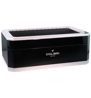 Colibri Rally Υγραντήρας πούρων μαύρο και ασημί