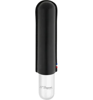 S.T. Dupont θήκη πούρων για 1 πούρο μαύρο/χρώμιο 183160