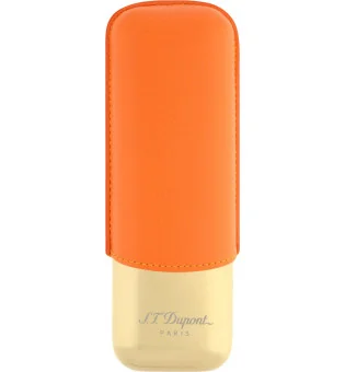 S.T. Dupont Θήκη Πούρων για 2 Πούρα Πορτοκαλί/Χρυσαφί 183256