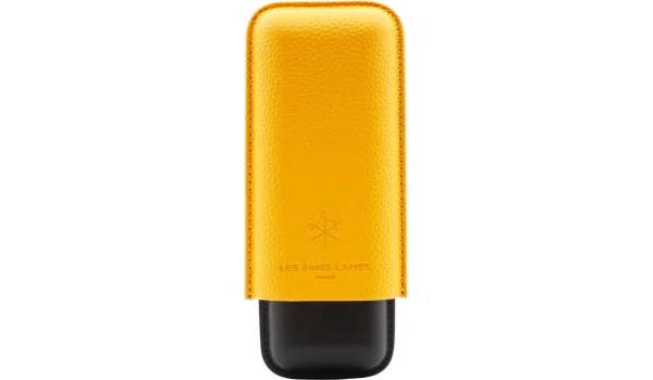 Les Fines Lames Duo θήκη πούρων κίτρινη