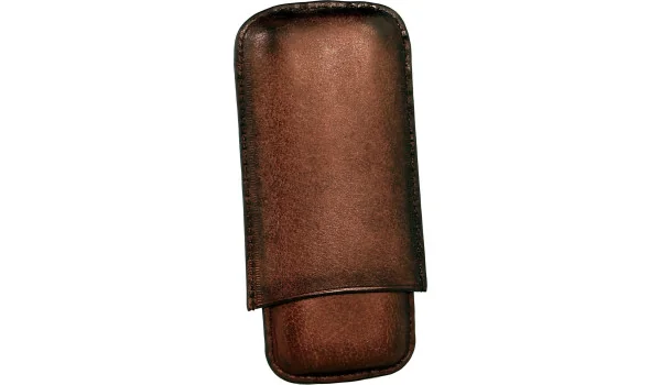 Angelo δερμάτινη θήκη πούρων για 3 πούρα, σκούρα καφέ