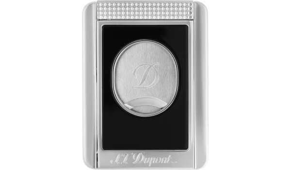 S.T. Dupont Πουροκόφτης Διπλής Λεπίδας με Stand Πούρου Μαύρο & Χρώμιο