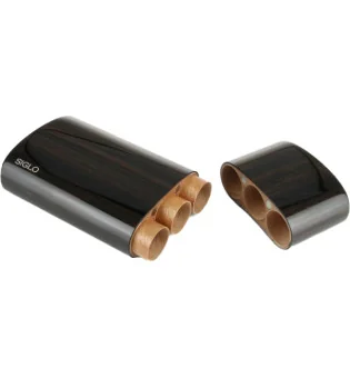 Ξύλινη θήκη Siglo έβενος, για 3 πούρα Corona 