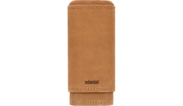 adorini Δερμάτινη Θήκη Πούρων για 2-3 Πούρα Καφέ