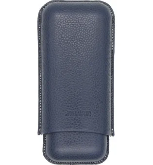 Jemar Δερμάτινη Θήκη για Δύο Πούρα Edge Beruga Μπλε 464/2
