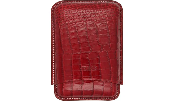 Jemar Δερμάτινη Θήκη για Τρία Πούρα Coco Κόκκινη 464/3