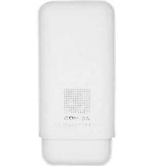 Cohiba Atmosphere δερμάτινη θήκη πούρων λευκό και ασημί