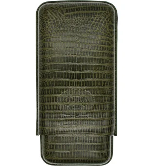 Hoyo de Monterrey δερμάτινη θήκη πούρων πράσινη 3 τμχ