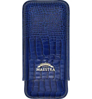 Partagas Linea Maestra δερμάτινη θήκη πούρων μπλε 3 τμχ