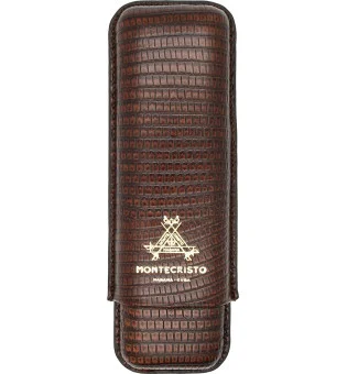 Δερμάτινη θήκη πούρων Montecristo, καφέ, για 2 πούρα