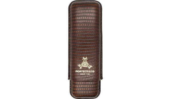 Δερμάτινη θήκη πούρων Montecristo, καφέ, για 2 πούρα