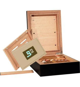 BigSmoke Humidor Mini Black με πακέτο Boveda 72%