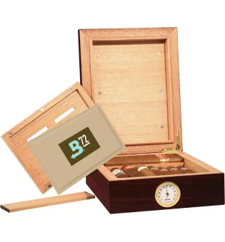 BigSmoke Humidor Mini Brown με πακέτο Boveda 72%
