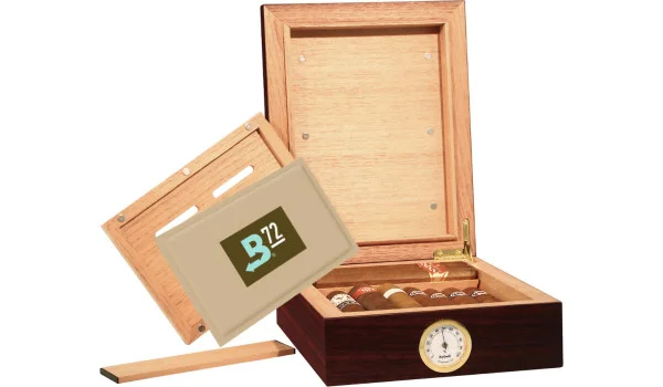 BigSmoke Humidor Mini Brown με πακέτο Boveda 72%