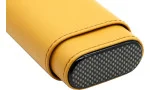 Δερμάτινη Θήκη Πούρων Κίτρινη / Carbon εικόνα 8